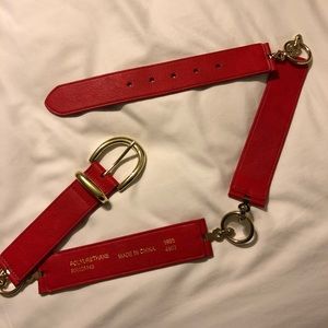 Topshop red gold detailed belt